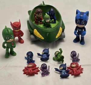 15pc PJ MASK LOT W VEHICLE - OWLETTE CATBOY GEKO Kids Christmas Toys Figures - Foto 1 di 4