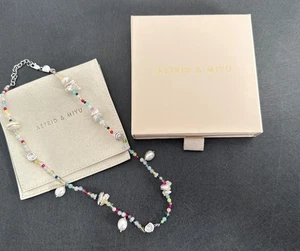 Astrid and Miyu Treasure Beaded Necklace in Silver ~ New In Box ~ - Picture 1 of 7
