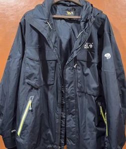 Mountain Hardware Jacket Men’s Large Black With DryQ Tech, 100% Nylon EUC - Picture 1 of 14