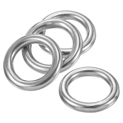30mmx46mm Dia Metal O Ring Stainless Steel Seamless Welded O-Ring for DIY 4pcs - Image 1 of 4