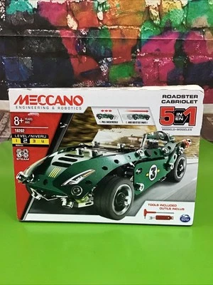 2018 Meccano Engineering & Robotics Roadster Cabriolet 5 in 1 Model 18202 New - Image 1 of 4