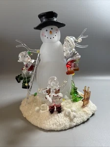 JC Penny Home Collection Light up Acrylic Snowman Color Changing 12 Inches Tall - Picture 1 of 21