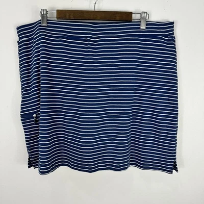 Jones New York Skort Mujer XXL Azul Marino Blanco Rayas Pull On Coastal Preppy Clásico Foto 1 de 4