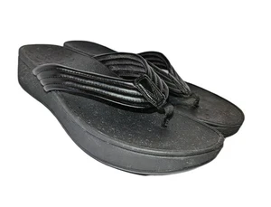 Vionic Cherine Flip Flops Sandals Black Shoes Arch Support Women's US Sz 11 A+! - Picture 1 of 11