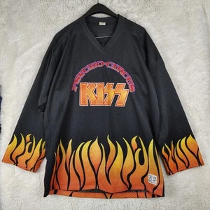 Vintage 90s Kiss Psycho Circus 1998 Hockey Jersey Flames Fits Mens OSFM - Picture 1 of 11