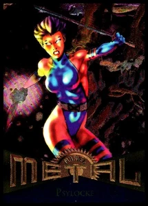 Marvel Psylocke 1995 Metal Fleer 112 X-Men Blue Team - Picture 1 of 2
