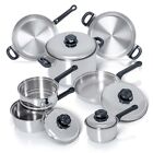 Maxam 12-Element Waterless Cookware Set, 11-Pieces