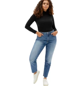 Everlane The Curvy Cheeky Jean Womens Size 35 Regular Blue Straight Leg NWT - Picture 1 of 19