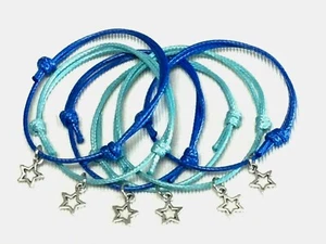 6 BRACCIALI AMICIZIA STELLE GALASSIA SPAZIO FESTA SACCHETTO RIEMPITIVI BOMBONIERE REGALI RAGAZZI - Foto 1 di 1