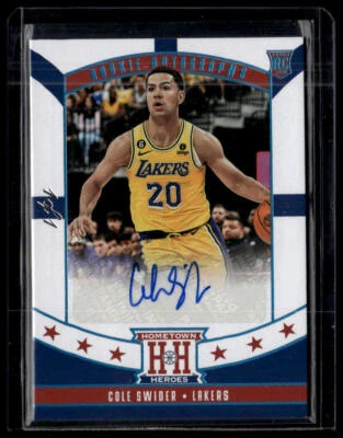 2022 Panini Chronicles Cole Swider Hometown Heroes Rookie RC Platinum Auto 1/1 - Image 1 of 2