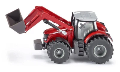 SIKU FARMER 1:50 DIE CAST TRATTORE MASSEY FERGUSON CON CARICATORE FRONTALE  1985 - Immagine 1 di 2