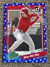 2023 Donruss Won-Bin Cho Rated Rookie Independence Day SP No. 69 St. Louis Cards