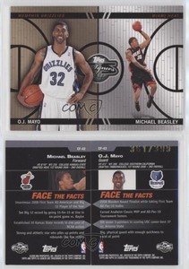 2008-09 Topps Co-Signers Bronze /399 Michael Beasley OJ Mayo #CF-42-43 Rookie RC