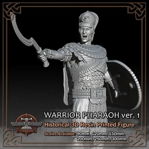 Egyptian Warrior Pharaoh 1 - Modelo de figura impresa en resina 3D - escala 90 mm a 300 mm - Imagen 1 de 14