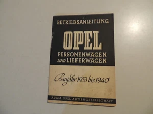 1933-1940 Opel 1.2 1.3 1.8 2.0L P4 Olympia Super 6 Admiral Betriebsanleitung - Bild 1 von 8