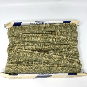 Vtg Conso Brush Fringe Trim Green Gold 10 Yards Style 008886 Color 1196 1 1/2" - Picture 1 of 4