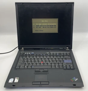IBM ThinkPad T60 15" Laptop Intel Centrino CPU With Memory and 80GB HDD - Afbeelding 1 van 9