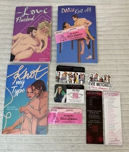 Evie Mitchell Signed NSFW Illustrated x3 Book Bundle Knot My Type Love Flushed - Picture 1 of 17