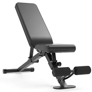 leikefitness Adjustable Weight Bench Foldable Workout Exercise - Picture 1 of 13
