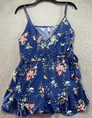 Mameluco Xhilaration Multicolor Floral Sin Mangas Correa Ajustable Rayón L Foto 1 de 4