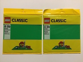 Two LEGO Classic Green Baseplates, #10700 Building Toy, Brand New in Package