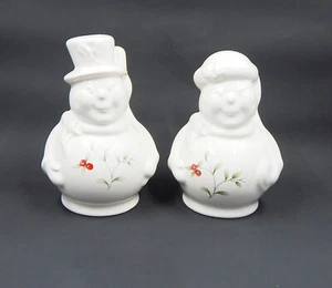 Salero y pimentero Pfaltzgraff Winterberry Snow People 1996 EE. UU. - Imagen 1 de 8