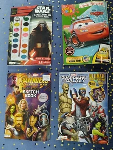 Childrens Activity 4 Book Coloring Lot | Star Wars | Avengers | Cars | Guardians - Picture 1 of 14