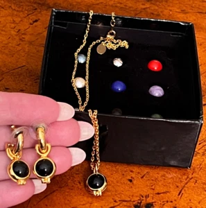 RARE Joan Rivers Interchangeable Bead Necklace And Earrings Set - Picture 1 of 9