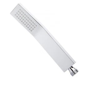 🔥 SIGNATURE HARDWARE RECTANGULAR MODERN HAND SHOWER WITH RUBBER NOZZLES CHROME - Picture 1 of 1
