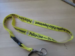 LAPD LOS ANGELES POLICE  DEPARTMENT LINE BARRIER DO NOT CROSS LANYARD ID HOLDER - Picture 1 of 6