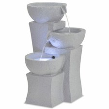 vidaXL Fontana da Interni con Luce LED in Poliresina Fontanella Gioco d'Acqua