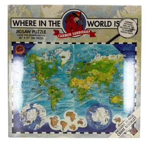 Neu Vintage (versiegelt) Puzzle: "Wo auf der Welt ist Carmen Sandiego" - Bild 1 von 4
