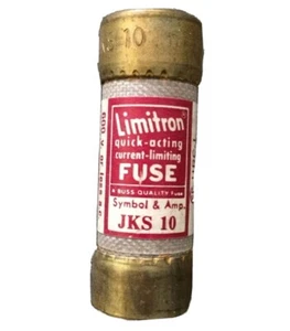 JKS-10 LIMITRON 10 AMP 600 VOLT CLASS J FUSE - CROSS W/ A4J --SES - Picture 1 of 1