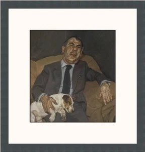 Lucian Freud Guy and Speck Custom Framed Print - Picture 1 of 2
