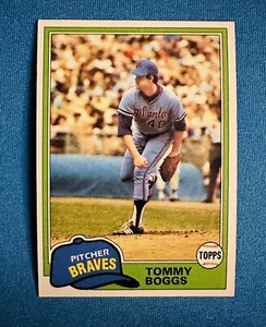 1981 TOPPS #132 TOMMY BOGGS ATLANTA BRAVES NM-MT OR BETTER  9 YEAR CAREER