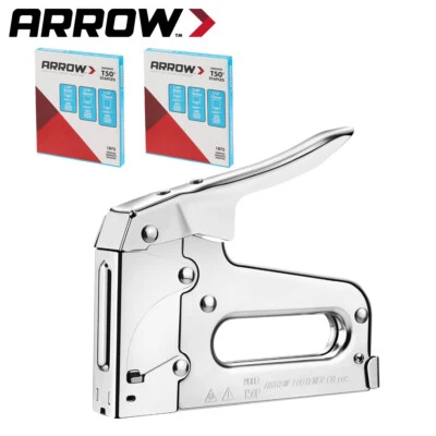 Arrow T50 Heavy Duty Staple Gun Kit With 3750PC 1/4" 3/8" 1/2" T50 Steel Staple - Image 1 of 4