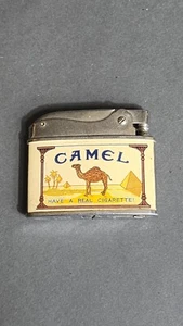 Penguin Camel Flat Lighter Made In Japan "Have A Real Cigarette" UNTESTED - Picture 1 of 7