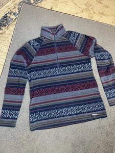 Damen Eddie Bauer Azteken Fleece 1/2 Zip Pullover Tribal - Bild 1 von 8