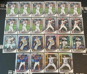 2025 Bowman Chrome James Wood Chad Patrick RC Rookies Red Logo Refractor Lot*22 - Picture 1 of 2