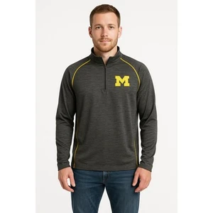 Pullover Unisex 1/4-Zip University Of Michigan Collegiate Classic - 2XLT - 161 - Picture 1 of 5