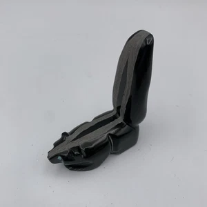 Zuni Fetisch 2 Zoll Stinktier Schnitzerei türkisfarbene Augen Handwerker Julius Yuselew signiert - Bild 1 von 10