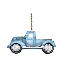 Blue Pickup Truck Farmhouse Ceiling Fan Pull or Light Pull Chain - Picture 1 of 1