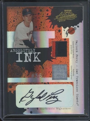 2005 Playoff Absolute Baseball Gaylord Perry #AI-117 Patch Auto /35 - Image 1 of 2