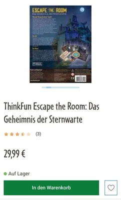 Escape the Room - Das Geheimnis der Sternwarte - Neu & OVP!  - Bild 1 von 4