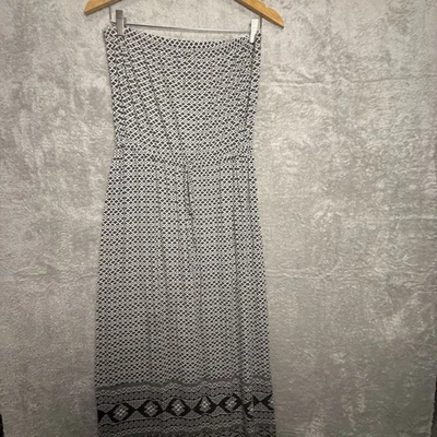 Antiguo Maxi Vestido Azul Marino Talla L Vestido Tubo Boho Fluido Vacaciones Resortwear Verano Foto 1 de 4
