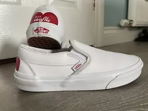 Vans White And Red Love Waffles Slip On Size Uk 5 - Picture 1 of 16