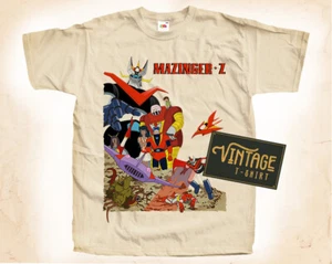 Mazinger Z Natural color Vintage T Shirt for Men Woman Unisex DTG Size S-5XL - Picture 1 of 5