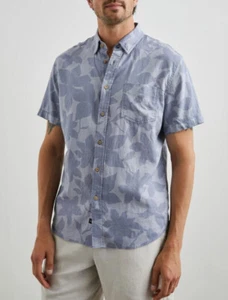Rails shirt mens XXL buttons pocket floral linen Carson RM-206-902-7082 - Picture 1 of 14