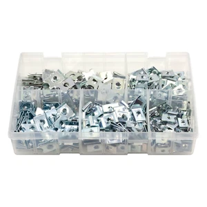 300Pcs Assorted Box of Speed / Spire Fasteners U Clips 6-14 ZP - Picture 1 of 1
