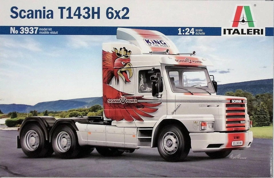 ITALERI 1:24 KIT TRUCK CAMION SCANIA T143H  6x2   LUNGHEZZA 31,3 cm   ART 3937 - Immagine 1 di 1